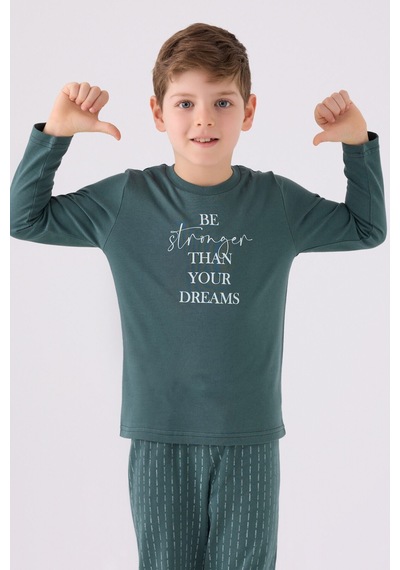 Arnetta Erkek Çocuk Mavi Pijama Takımı 5274-45500 Mavi