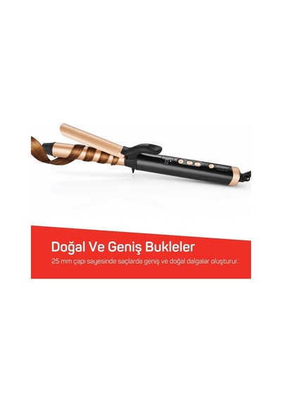 Arzum Ar5186 Volume Pro Seramik Plakalı Saç Maşası, 25 Mm, Kalın