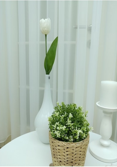 Evdepo Home Kullanıma Hazır Vual Tül Perde (540654999)