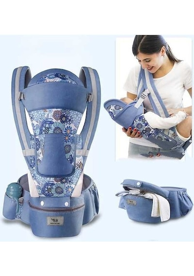 Tongxida Kanguru Bebek Sling Ergonomik Anakucağı Çantalı Koyu Mavi Babalar Anneler İçin Taşıyıcı