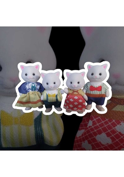 Happy Family Kedi Ailesi 4'lü Figür Seti