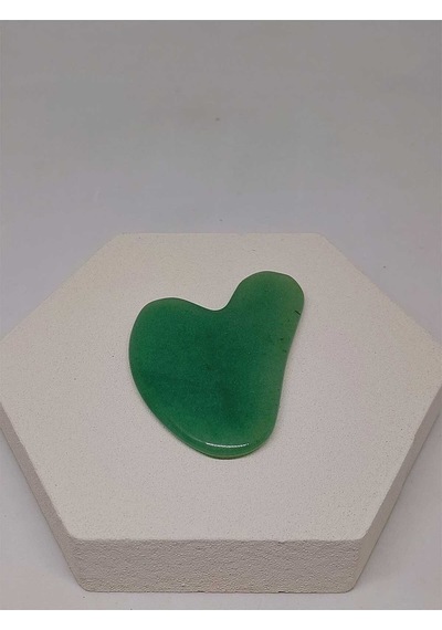 Aventurin Taşı Gua Sha Yüz Masaj Taşı 51324 Çok REnkli