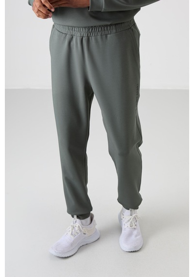 Tommy Life Haki - Haki Pamuklu Kalın Yumuşak Dokulu Comfort Fit Baskılı Erkek Eşofman Takım - 85253 Haki