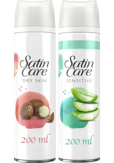 Satin Care Tıraş Jeli Kuru Ve Hassas Cilt 200ml 2'li Set