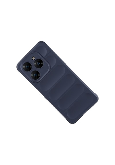 Tecno Spark 20 Pro 4g Kılıf Esnek Tpu Oyuklu Arka Yüzey Tasarımlı Etnik Silikon Kılıf Lacivert