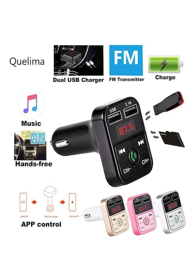 Suntek Kablosuz Carfm Verici Desteği Tf Kart Çift Usb Siyah