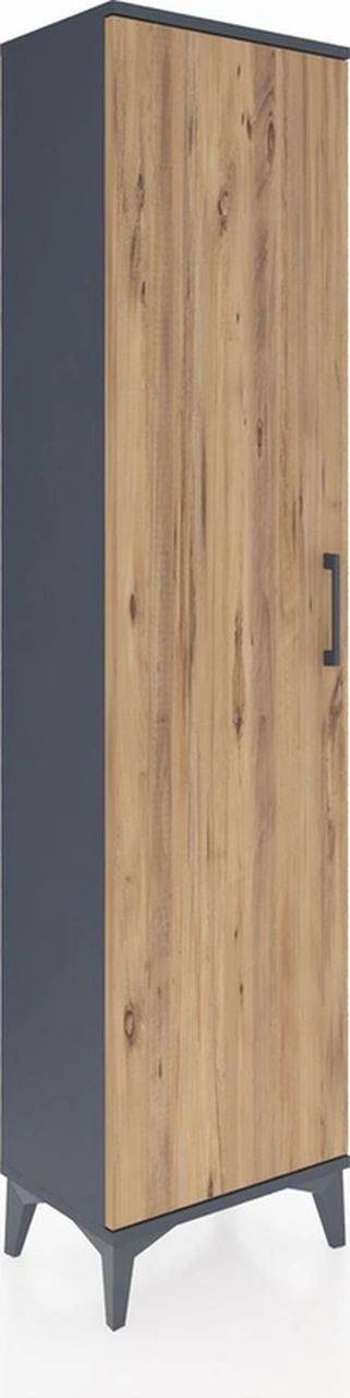 Arges Dolap 4 Raflı Tek Kapaklı 44x30x182 Antrasit-çam Antrasit