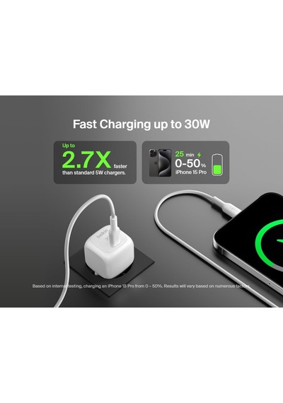 Belkin Boostcharge Power Adaptör Usb-c Compact 30 Watt Wca008kqwh