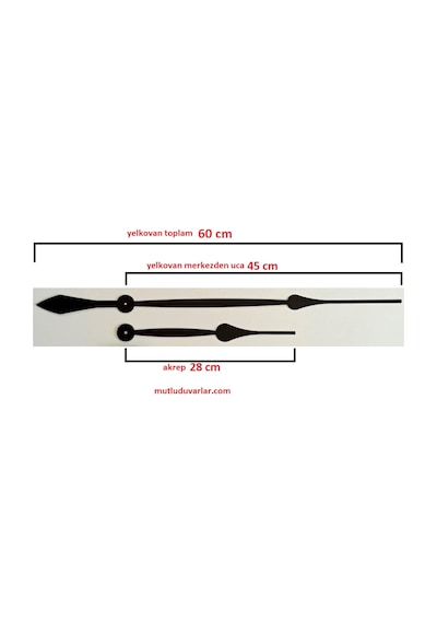 60 cm saat mekanizması 60 cm yelkovan Diğer