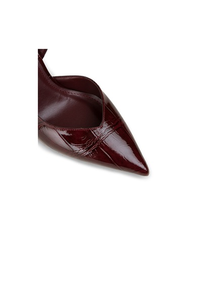 Deery Kadın Bordo Altın Aksesuarlı Topuklu Ayakkabı - Rd210zbrdm01 Bordo