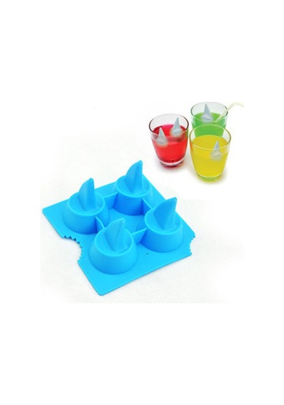 Shark Fin Köpekbalığı Buz Kalıbı Buzdolabı Parti Kadeh Buzluk Çok Renkli
