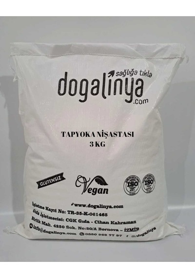 Glutensiz Doğal Tapyoka Nişastası 3 Kg