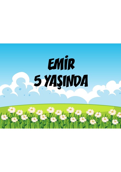 Orman Ve Papatyalar Temalı Doğum Günü Afişi - 70x100 Cm