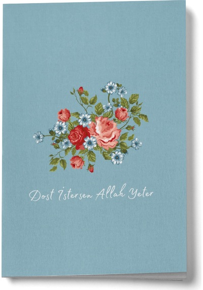 Dost İstersen Allah Yeter Mini Defter Çok Renkli