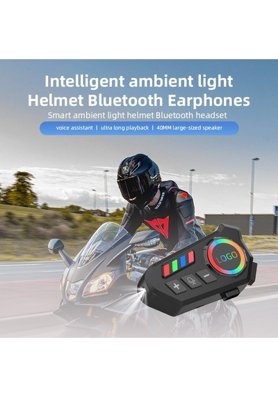 Çeşithane K06 Motosiklet Kask Kulaklığı Su Geçirmez Bluetooth 5.4, 40 Saat Çalma Süresi, Led Işıkl
