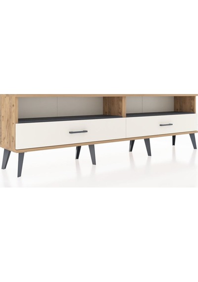 Arges Tv Ünitesi 2 Raflı 2 Çekmeceli 176x30x51 Çam-antrasit/aytaşı Antrasıt/aytası Arges Tv Ünitesi 2 Raflı 2 Çekmeceli 176x30x51 Çam-antrasit/aytaşı Antrasıt/aytası