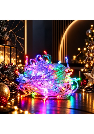Yüksek Kalite 14 Metre 200 Ledli Renkli Led Işık Yılbaşı Ağacı Işığı Renkli Noel Işığı Modlu 220 V Diğer