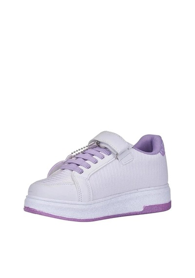 Zacoz Hunter Huntrix Çizim Baskılı Kız Çocuk Spor Ayakkabısı Sneaker Beyaz - Lila