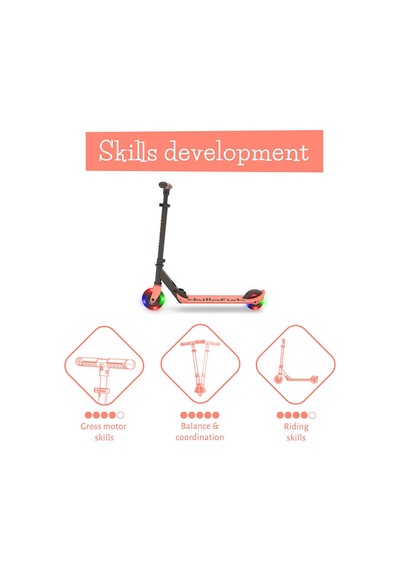 Chillafish Flexxi Glow Işıklı Katlanabilir 2 Tekerlekli Scooter - Flamingo 04 Turuncu