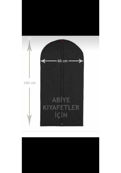 Abiye Elbise Askı Kılıfı Gamboç Kumaş 60 X 160 Siyah Diğer