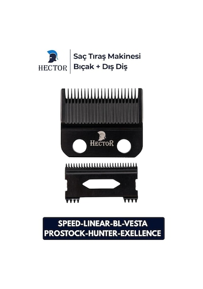 Hector Speed Linear Bl7500 Vesta Prostock Hunter Exellence İçin Yedek Bıçak Seti