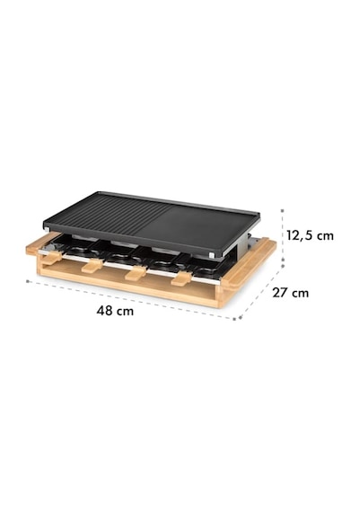 Klarstein Tournedo Raclette Grill Taş Izgara ve Barbekü