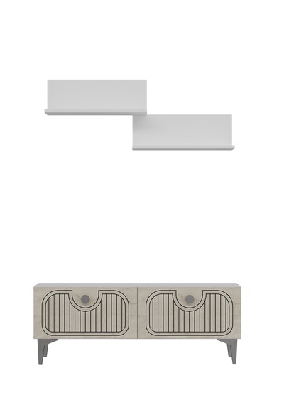 120dhdtür3ba 120 Cm Hera Lazer Desenli Raflı Tv Sehpası,ünitesi Beyaz - Traverten - Gümüş 120dhdtür3ba 120 Cm Hera Lazer Desenli Raflı Tv Sehpası,ünitesi Beyaz - Traverten - Gümüş