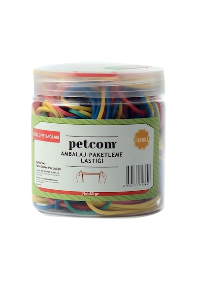 Ambalaj Paketleme Ve Para Lastiği / 80 Gr - Renkli Kapaklı Kutu Petcom