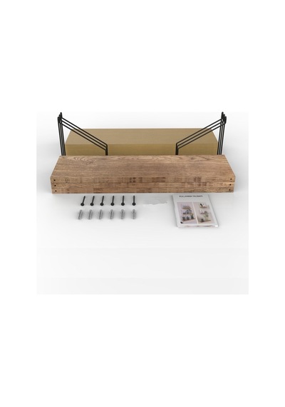 Duvar Rafı Kitaplık Mutfak Banyo Yaşam Alanı 3 'lü Set 15 X 55 Cm . Çam