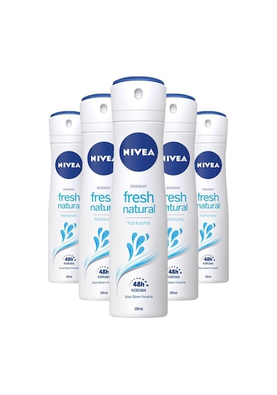 Nivea Fresh Naturel Kadın Sprey Deodorant 150 ML x 5