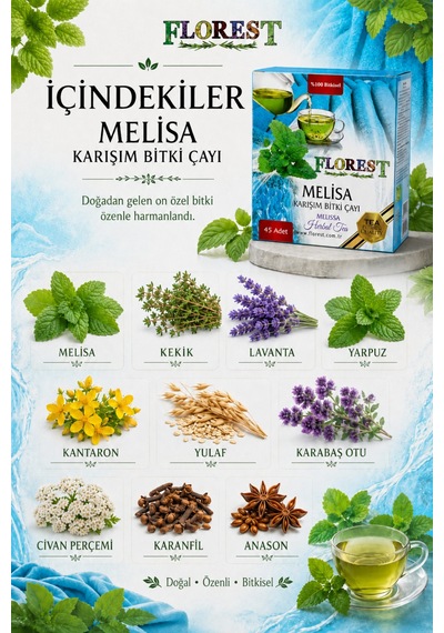 Melisa Karışım Bitki Çayı 45 Adet - Melisa Karışımlı Bitkisel Çay - 915186941