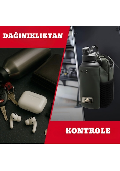 Peakmotion Manyetik Haki Spor Çantası Suya Dayanıklı Tasarım, Çok Bölmeli Spor & Seyahat Çantası