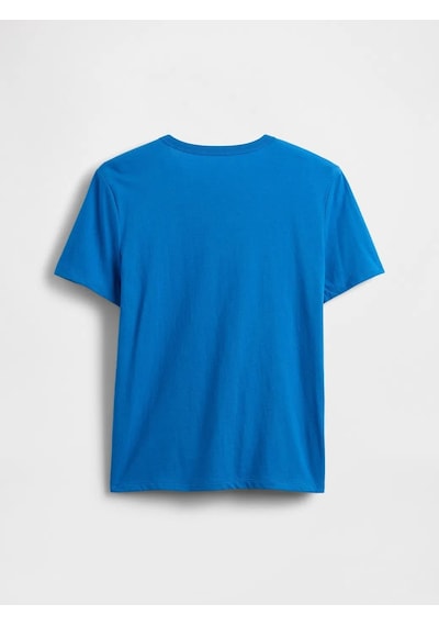 Gap V-frch Logo Arch Tee Mavi