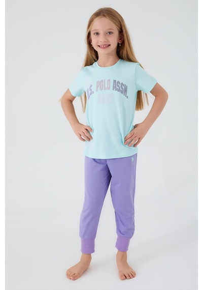 U.s. Polo Assn. Kız Çocuk 2'li Takım Mint Yeşili - Lila