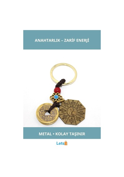 Şans Ve Bereketli Metal Anahtarlık Model 6 Zarif Tasarım Çok Renkli
