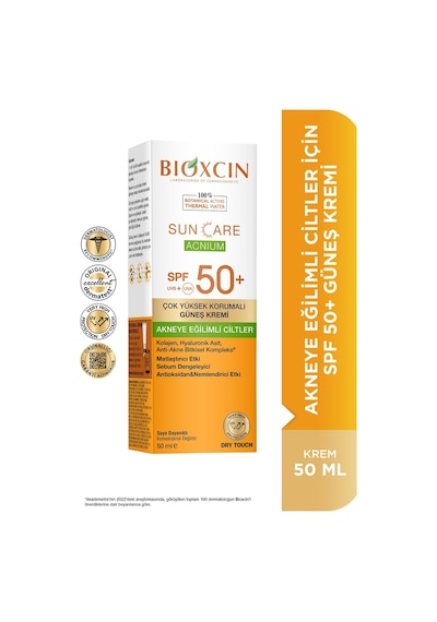 Bioxcin Acnium Sun Care Çok Yüksek Korumalı Güneş Kremi SPF50+ 2 x 50 ML