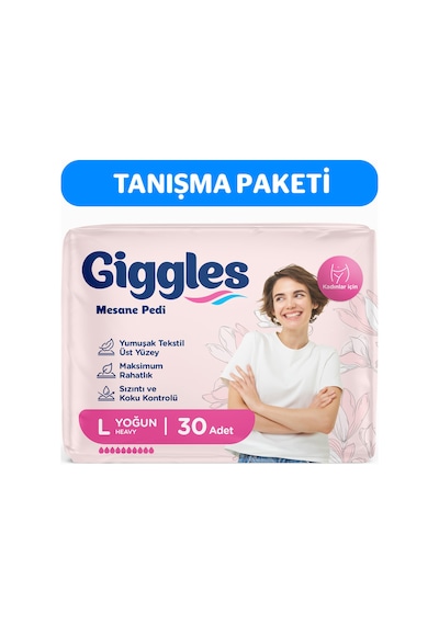 Kadın Mesane Pedi Large Yoğun Emici İdrar Kaçırma Pedi 3 Paket X 10 Adet / Toplam 30 Adet