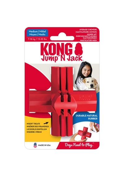 Kong Jump Jack Çok Köpekler İçin Çok Amaçlı Isırma Oyuncağı M