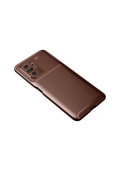 Poco F3 Kılıf Auto Focus Karbon Kapak - Kahverengi Bzsxx00 1