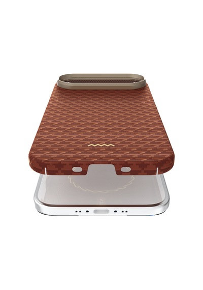 Apple Uyumlu iPhone 17 Air Kılıf M-safe Şarj Özellikli Raptic Aramid Skin Origin Serisi Kapak Kırmızı