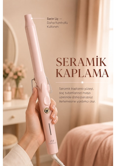 Ks-325 Profesyonel 25mm Saç Maşası - Doğal Su Dalgaları Ve Bukle Yapıcı