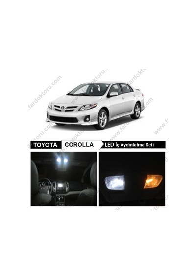 Fardoktoru Toyota Corolla Uyumlu 2007-2013 Beyaz Led Iç Aydinlatma Ampul Seti