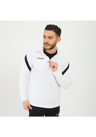 Tryon Beyaz - Siyah Erkek Futbol Kamp Sweat Kamp Eşofman Evo Pro 001