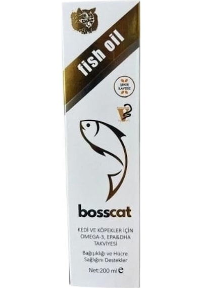 Bosscat Omega 3 Kedi Ve Köpekler İçin Balık Yağı 200 ML