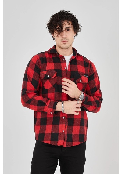 Wear Vexel Erkek Oduncu Gömlek - Kırmızı Çok Renkli