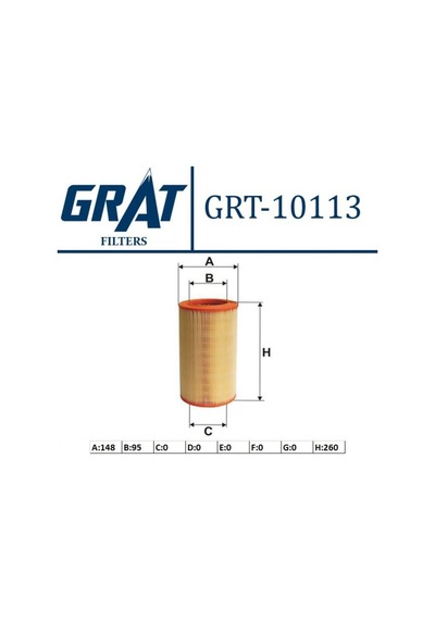 Hava Fıltresı Fıat: Bravo 1.4 T-jet-1.6jtd Grt-10113 Grt-10113 Uyumlu