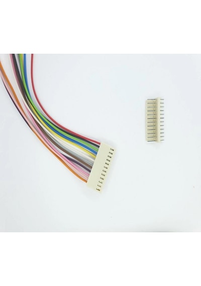 Sanec 2,54mm 12 Pin 2510 Kablolu Dişi Konnektör + 180d Erkek Pcb Tipi 30cm - 0,50mm - Çift Taraflı