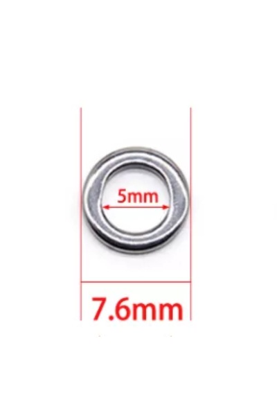 Solid Halka - 7,6 Mm - Jig Assist İğne Bağlantı Halkası - 10 Adet