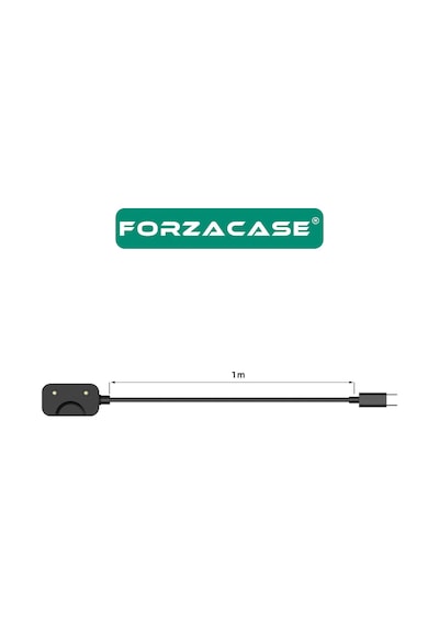 Forzacase Samsung Galaxy Fit 3 Akıllı Saat İle Uyumlu Type-c Manyetik Şarj Kablosu 1 Metre - Fc017 Siyah