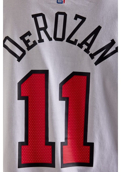 Nike Nba Chicago Bulls Derozan Unisex Tee Baskılı Erkek Günlük Tişört Beyaz